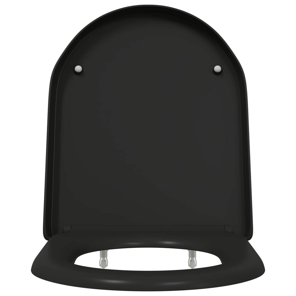 Toilettensitz Schwarz 49 x 36 x 4 cm Duroplast