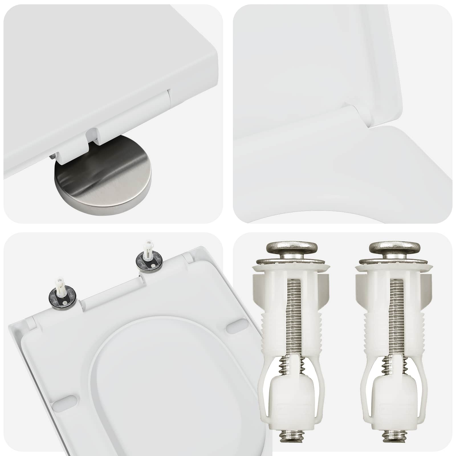 Toilettensitz Weiß 49 x 36 x 4 cm Duroplast