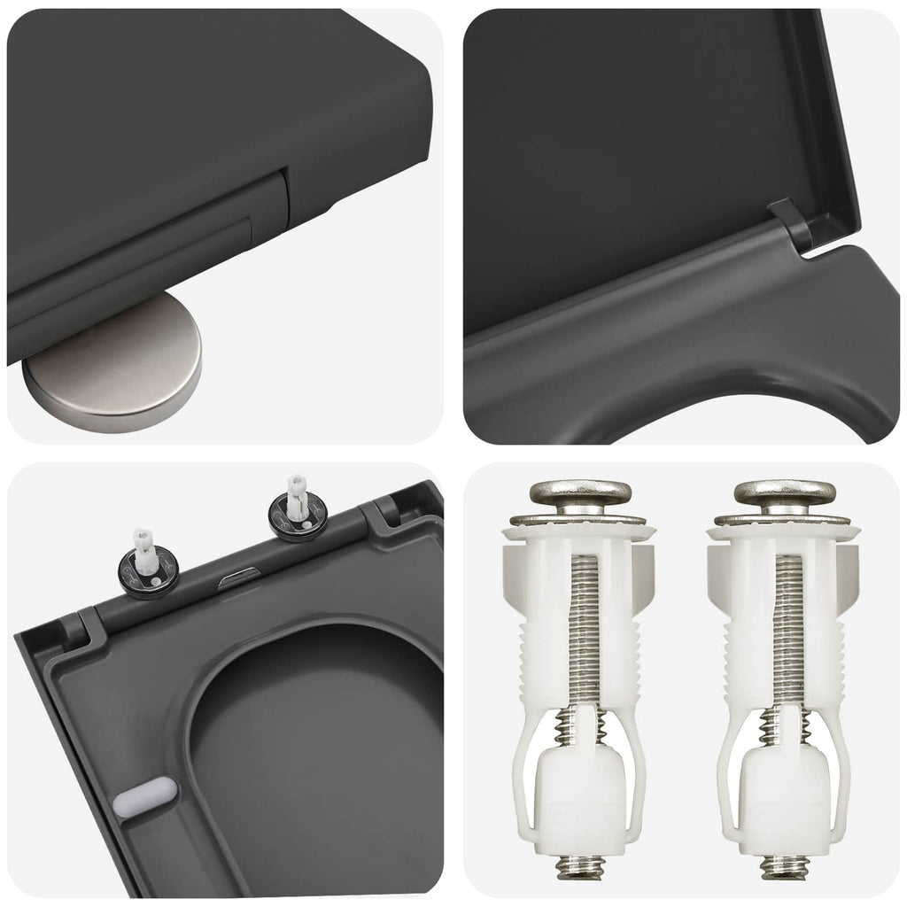 Toilettensitz Anthrazit 47,5 x 35 x 3,6 cm Duroplast