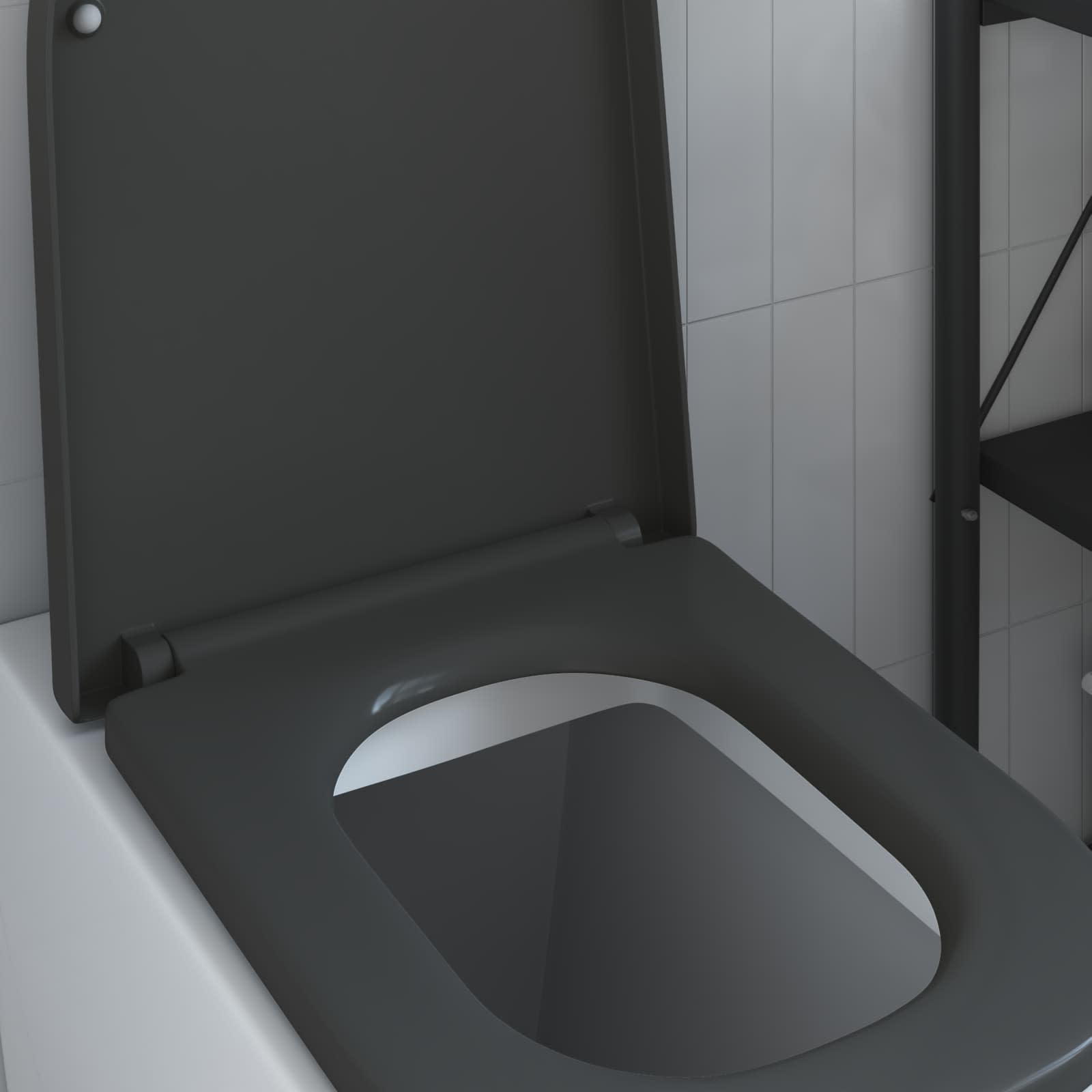 Toilettensitz Anthrazit 47,5 x 35 x 3,6 cm Duroplast