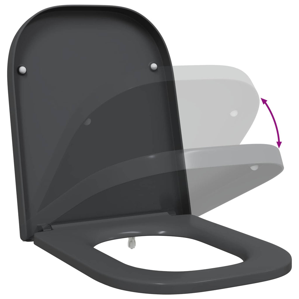 Toilettensitz Anthrazit 47,5 x 35 x 3,6 cm Duroplast