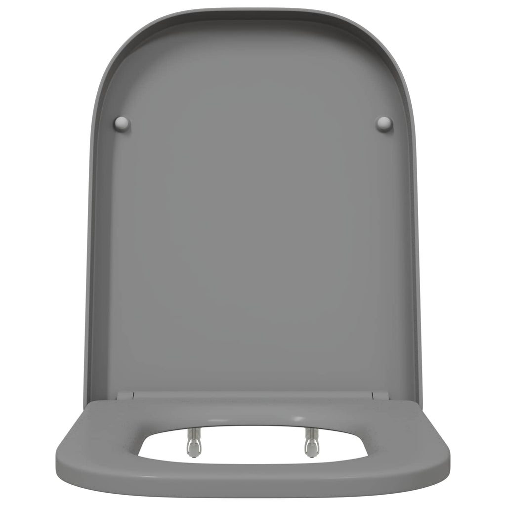 Toilettensitz Grau 47,5 x 35 x 3,6 cm Duroplast