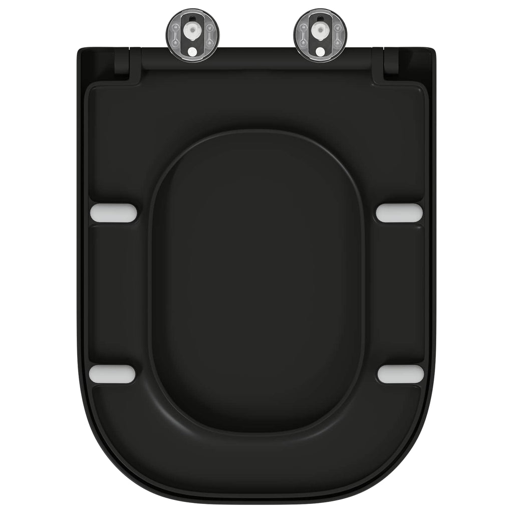 Toilettensitz Schwarz 47,5 x 35 x 3,6 cm Duroplast