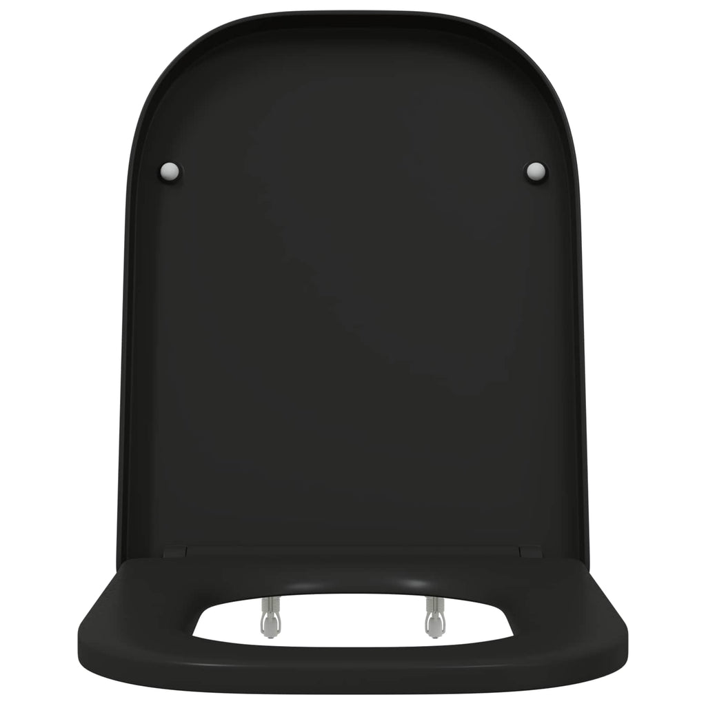 Toilettensitz Schwarz 47,5 x 35 x 3,6 cm Duroplast