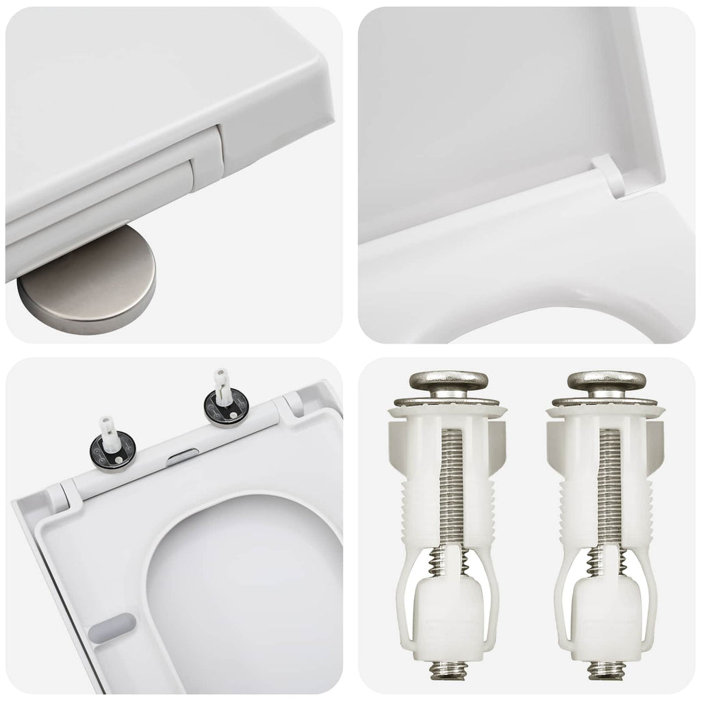 Toilettensitz Weiß 47,5 x 35 x 3,6 cm Duroplast
