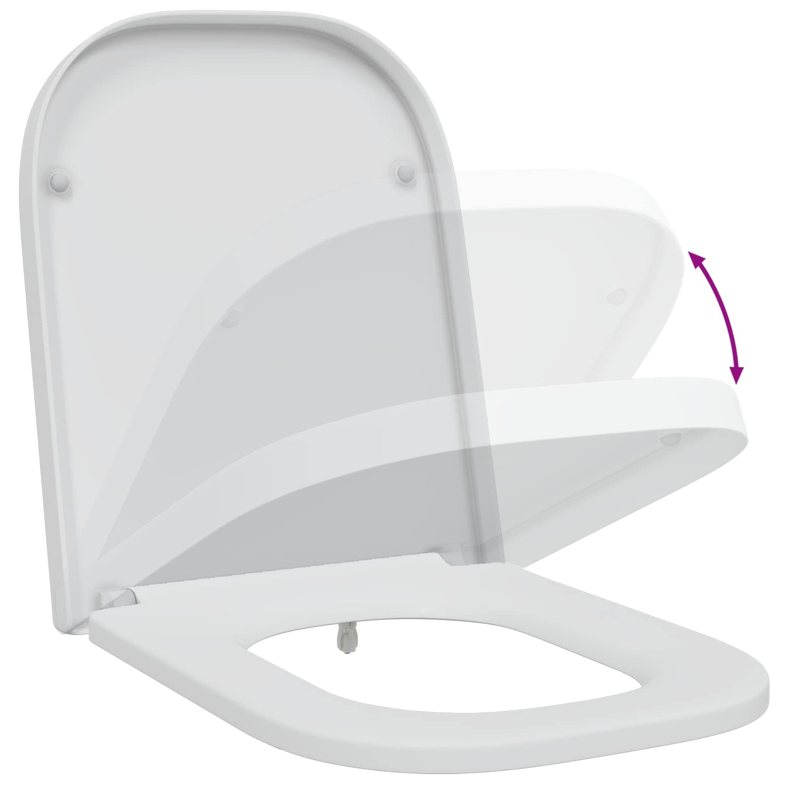 Toilettensitz Weiß 47,5 x 35 x 3,6 cm Duroplast