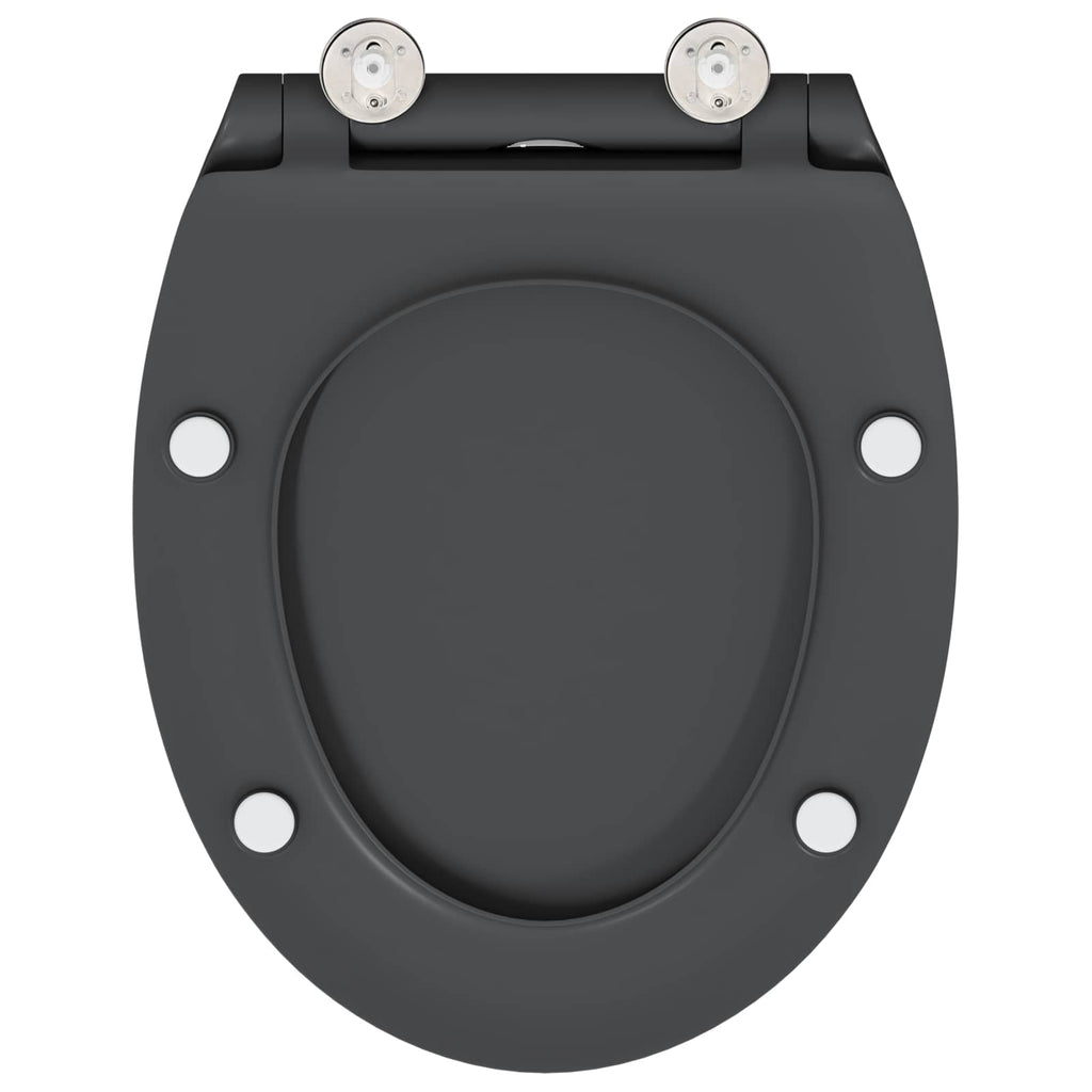 Toilettensitz Anthrazit 47 x 37,5 x 3,8 cm Duroplast