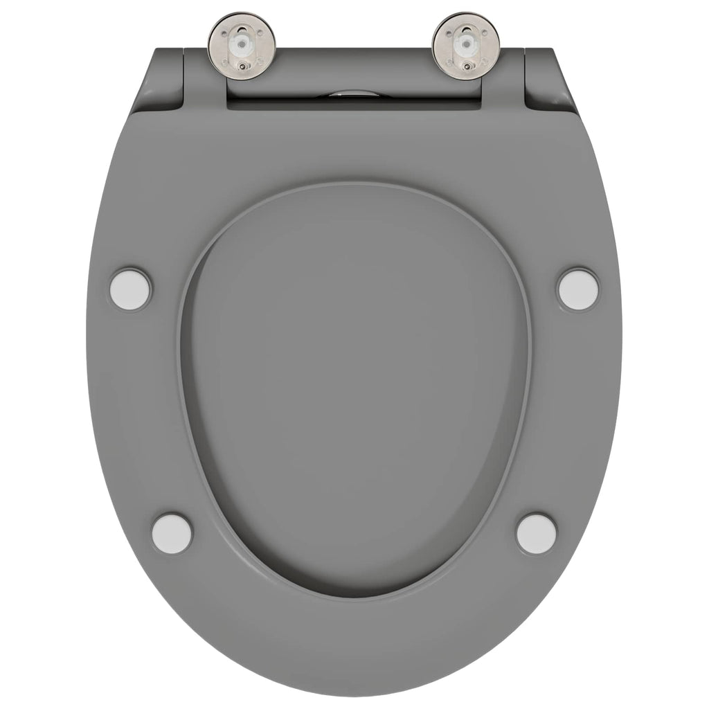Toilettensitz Grau 47 x 37,5 x 3,8 cm Duroplast