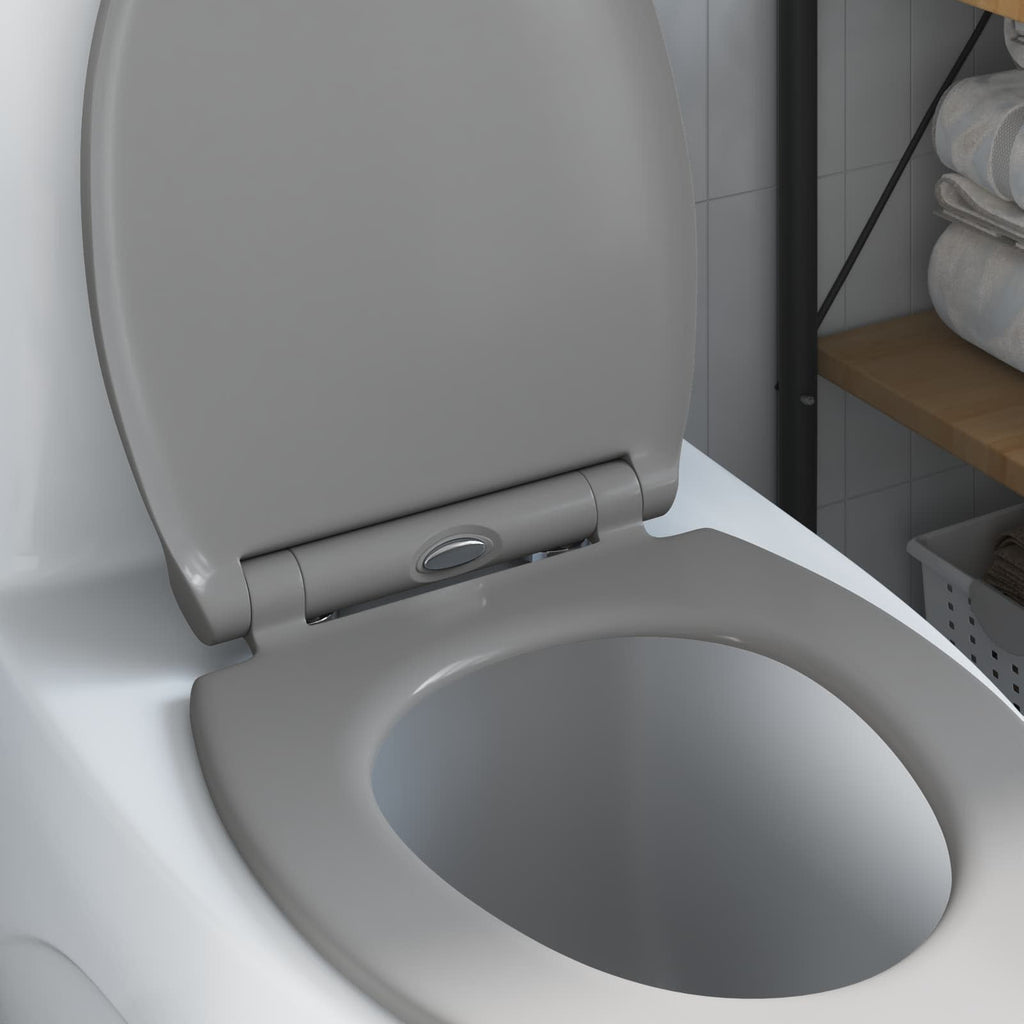 Toilettensitz Grau 47 x 37,5 x 3,8 cm Duroplast