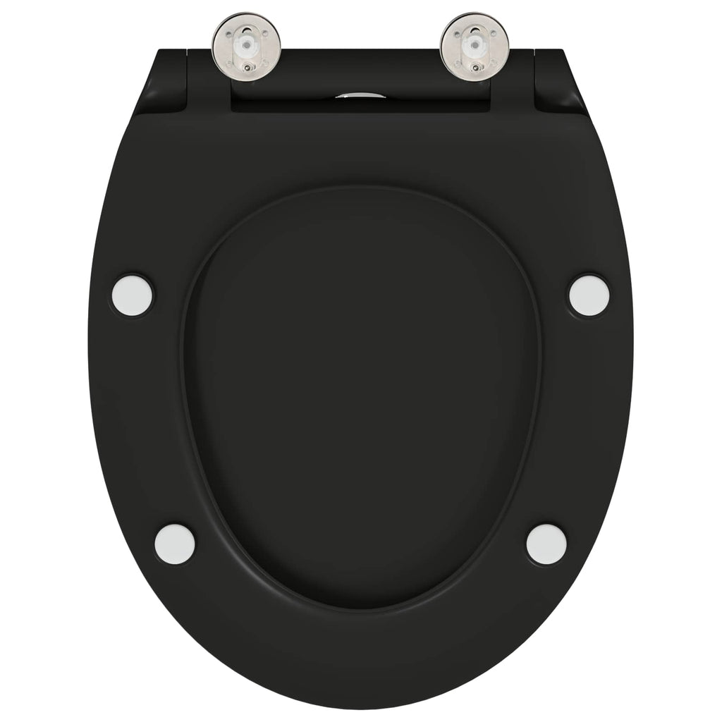 Toilettensitz Schwarz 47 x 37,5 x 3,8 cm Duroplast