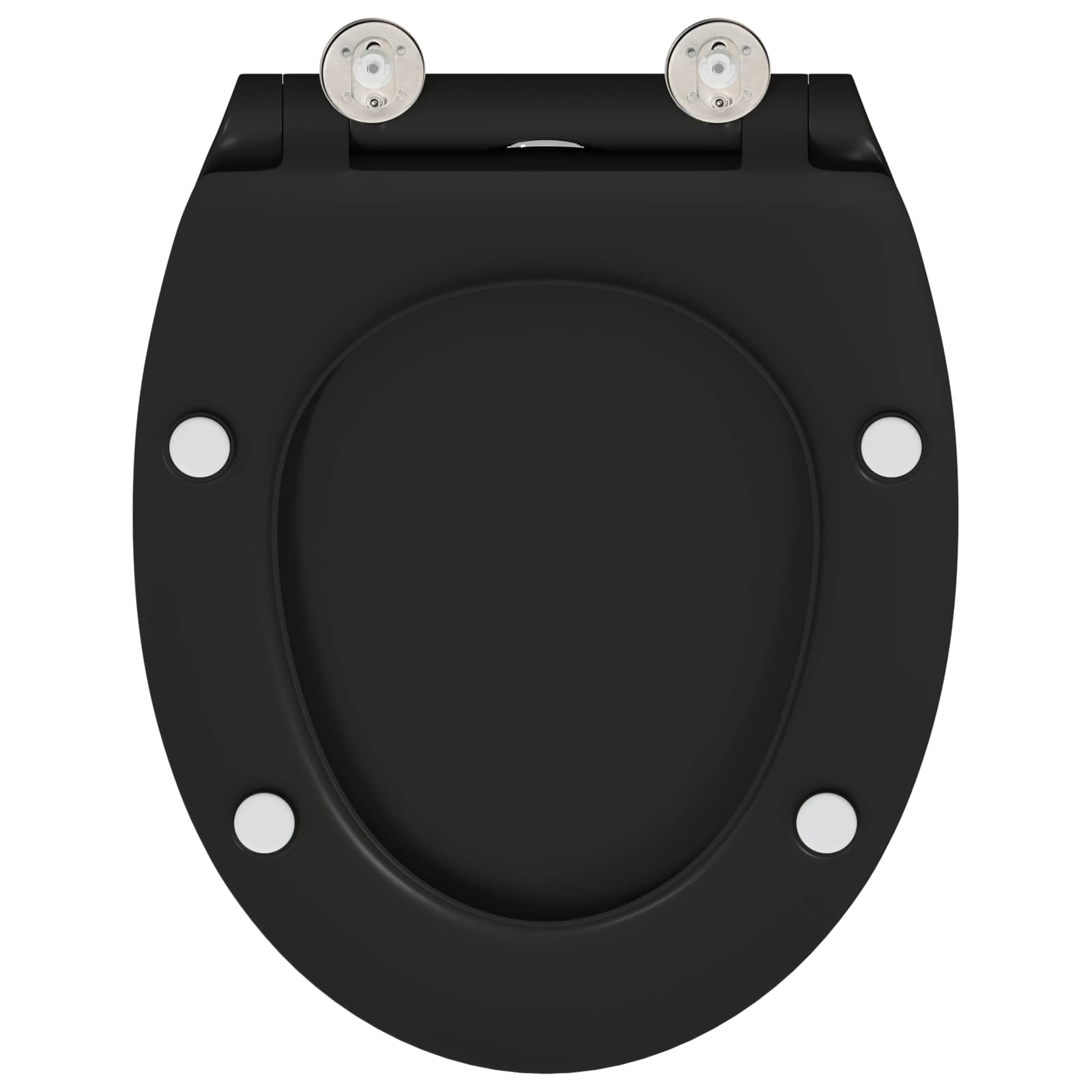 Toilettensitz Schwarz 47 x 37,5 x 3,8 cm Duroplast