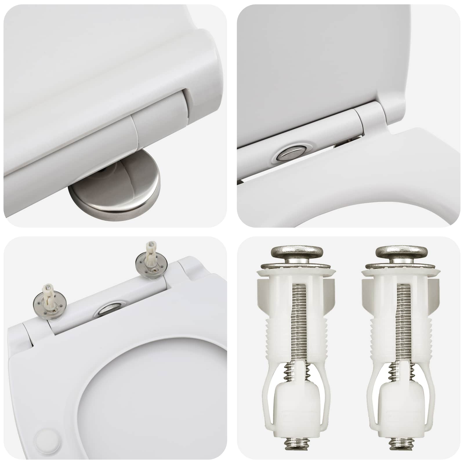 Toilettensitz Weiß 47 x 37,5 x 3,8 cm Duroplast