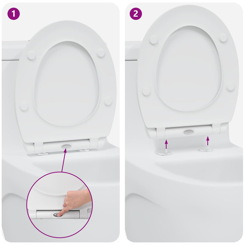 Toilettensitz Weiß 47 x 37,5 x 3,8 cm Duroplast