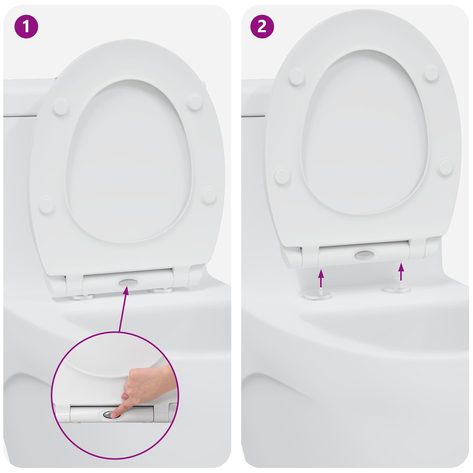 Toilettensitz Weiß 47 x 37,5 x 3,8 cm Duroplast