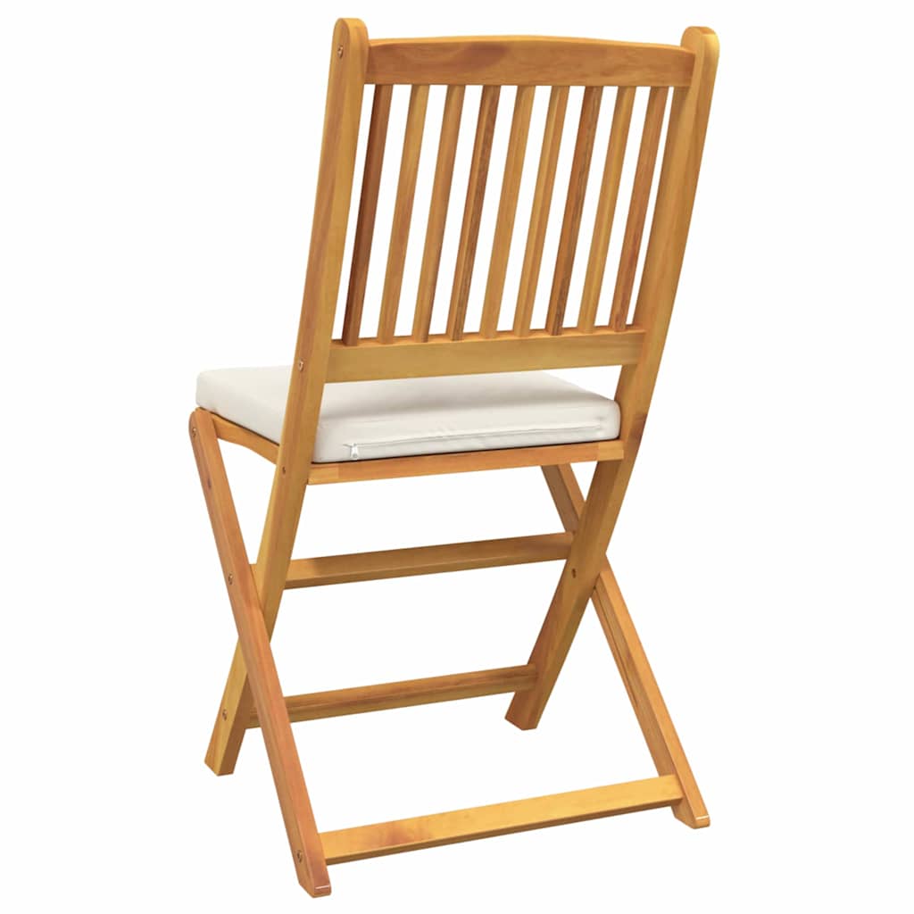 Klappstuhl 8 pcs Weiß 49 x 57,5 x 92 cm Massivholz Akazie