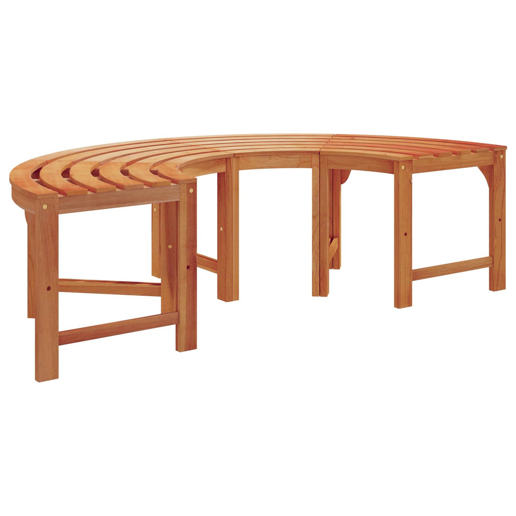 Baumbank 2 pcs Natur 160 x 80 x 45cm Massives Eukalyptus Holz