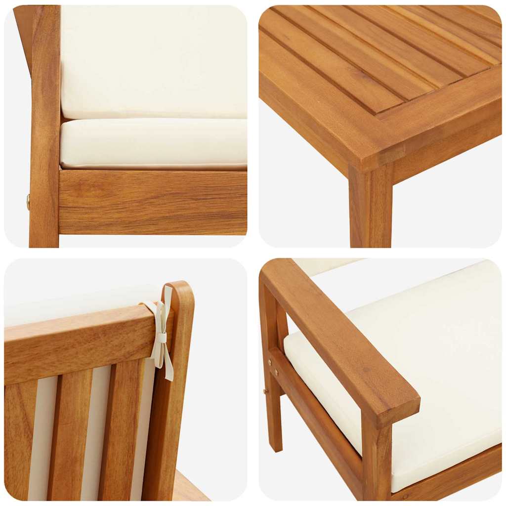 Gartensofa-set 4 pcs Braun 120 x 65,5 x 79 cm Massivholz Akazie