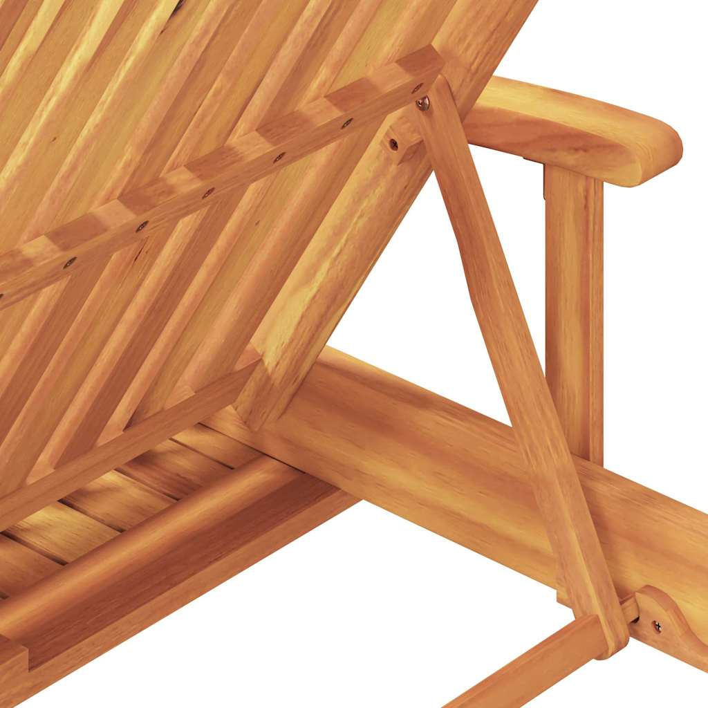 Sonnenliege 2 pcs Rot Massivholz Akazie