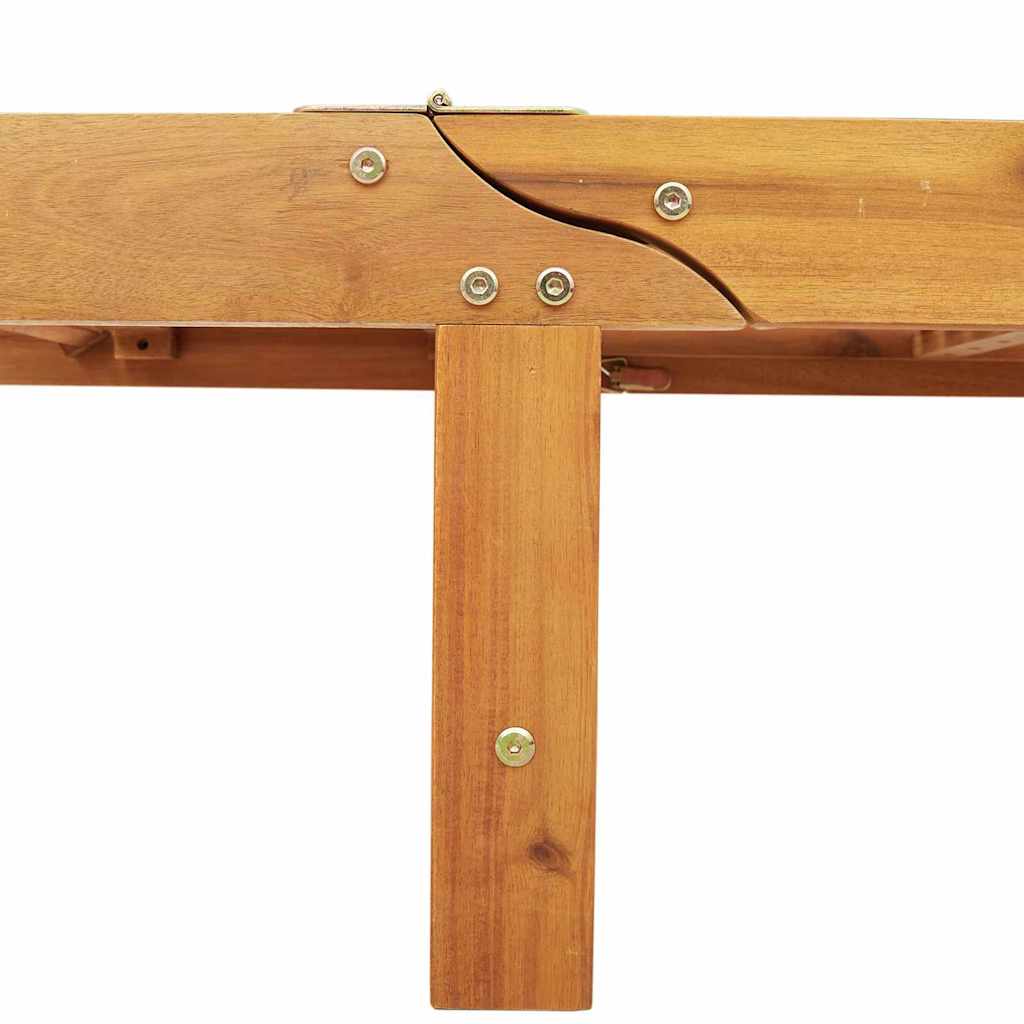 Sonnenliege 2 pcs Rot Massivholz Akazie