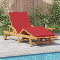 Sonnenliege 2 pcs Rot Massivholz Akazie