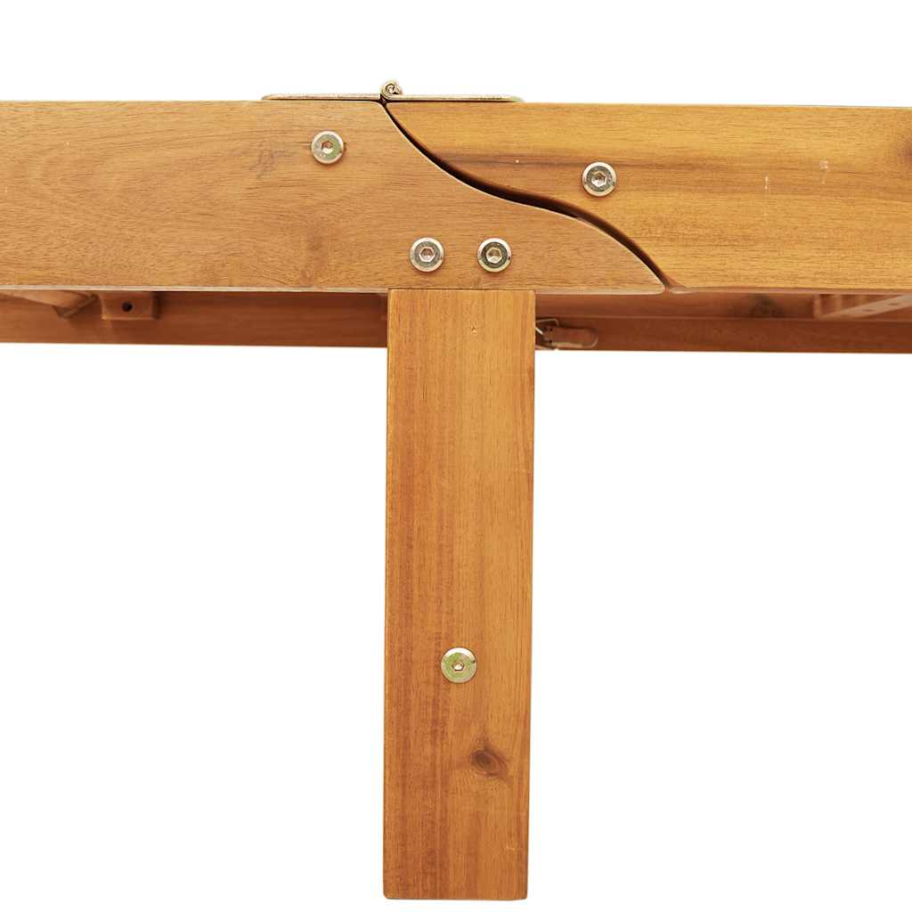 Sonnenliege mit Tisch Massivholz Akazie