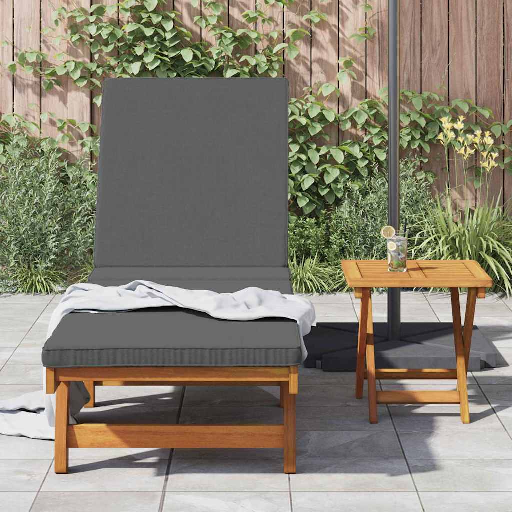 Sonnenliege 1-Person 2 pcs Braun Massivholz Akazie