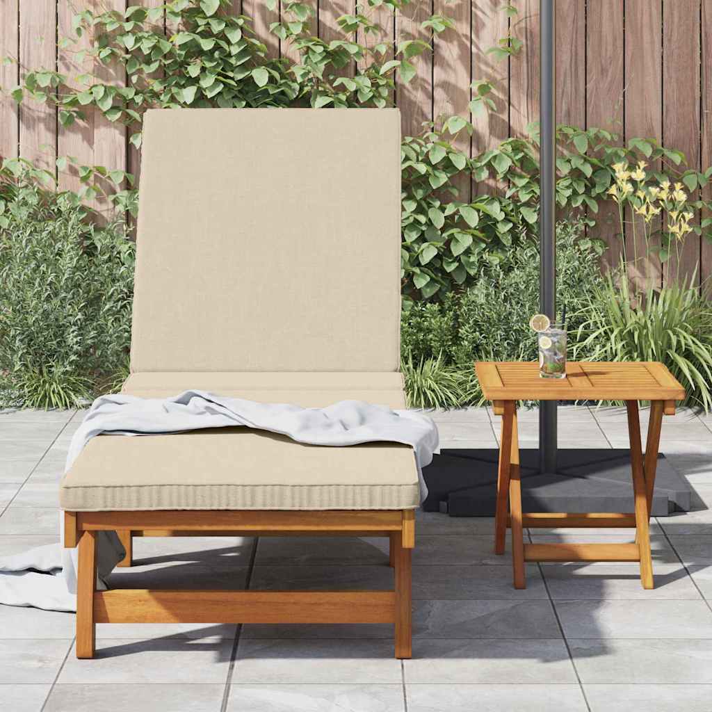 Sonnenliege 1-Person 2 pcs Braun Massivholz Akazie