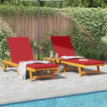 Sonnenliege 2-Person 3 pcs Braun Massivholz Akazie