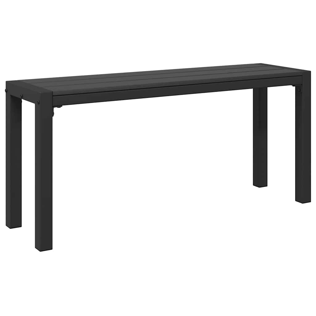 Gartenbank Schwarz 100 x 28 x 45 cm Stahl