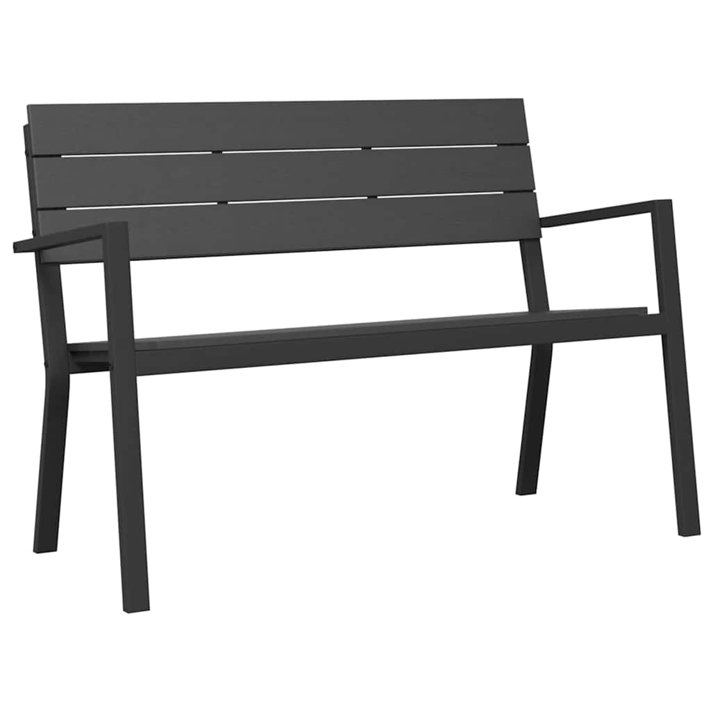Gartenbank Schwarz 118 x 54 x 77cm Stahl