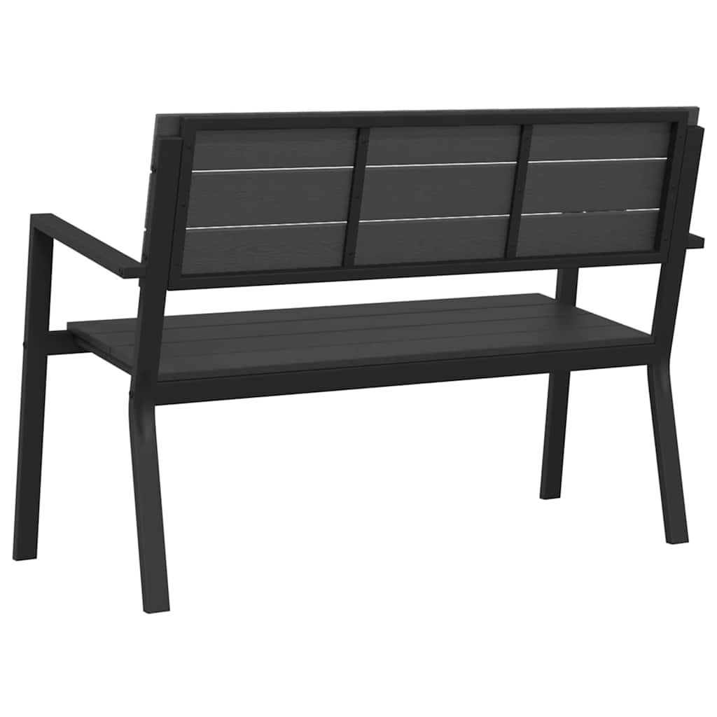 Gartenbank Schwarz 118 x 54 x 77cm Stahl