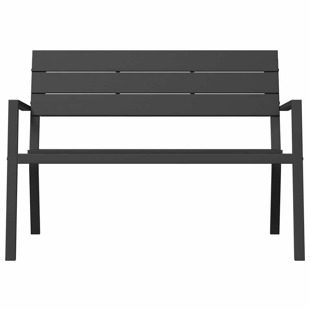 Gartenbank Schwarz 118 x 54 x 77cm Stahl