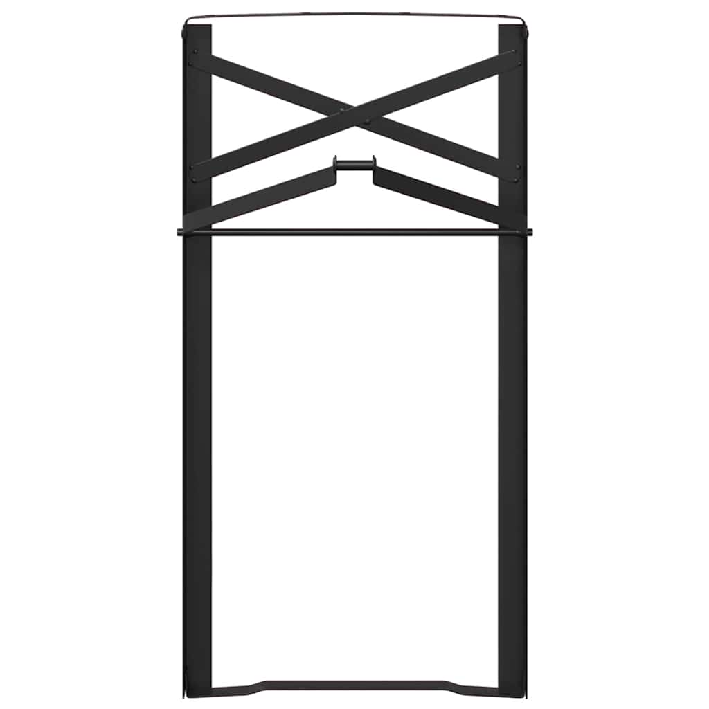 Bier Tischbein 2 pcs Schwarz 39 x 3 x 75 cm