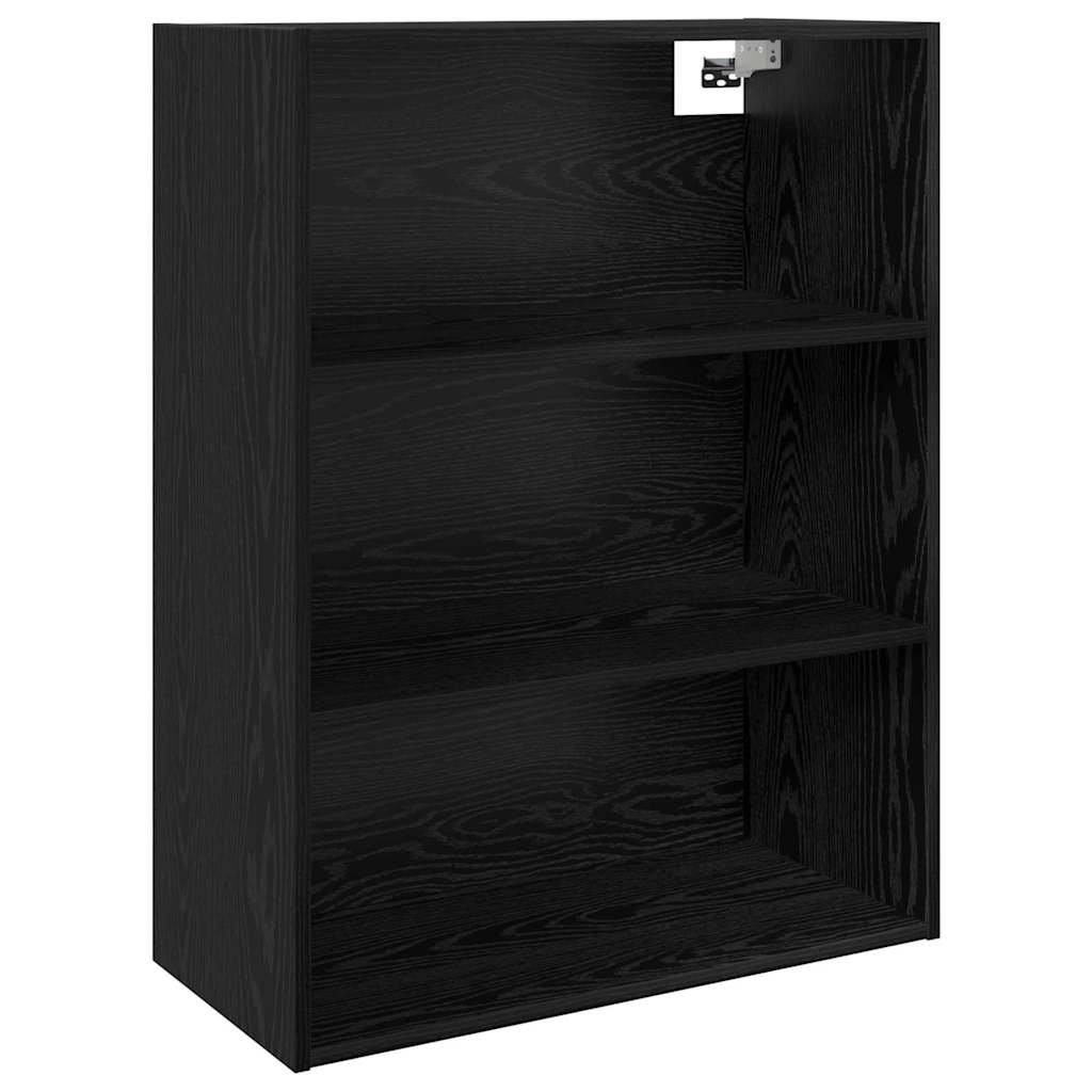 Highboard Schwarz Eichen-Optik 69,5 x 32,5 x 180 cm