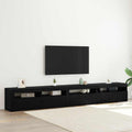 TV-Schrankset 3 pcs Schwarz Eichen-Optik 270 x 35 x 40 cm
