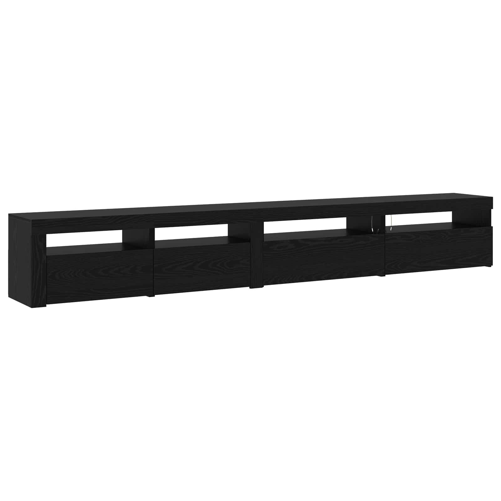 TV-Schrankset 3 pcs Schwarz Eichen-Optik 270 x 35 x 40 cm