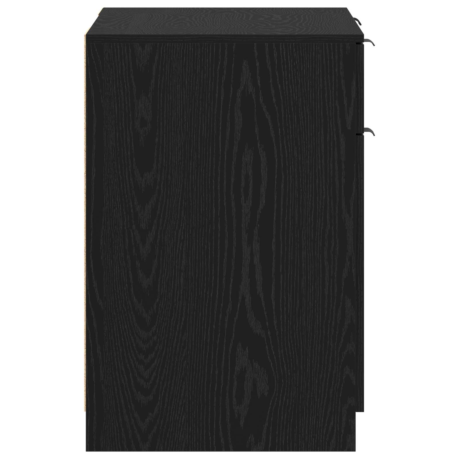 Schreibtisch mit Speicher Schwarz Eichen-Optik 133 x 50 x 75 cm
