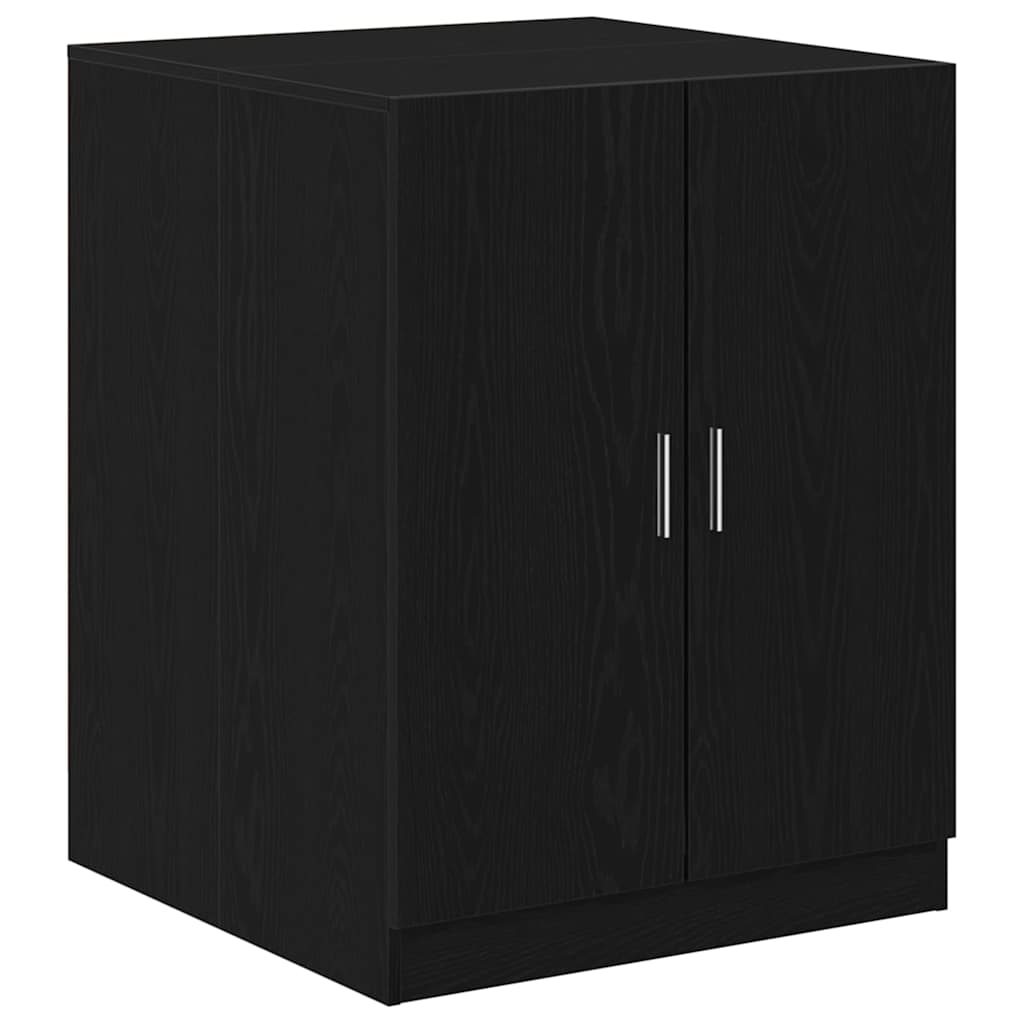 Waschmaschinen-Schrank 2 pcs Schwarz Eichen-Optik
