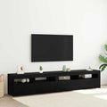 TV-Schränk 2 pcs Schwarz Eichen-Optik 210 x 35 x 40 cm
