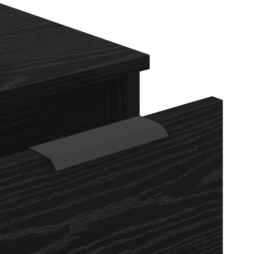 Sideboard 3 pcs Schwarz Eichen-Optik 181 x 30 x 70 cm