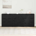 Sideboard 3 pcs Schwarz Eichen-Optik 181 x 30 x 70 cm