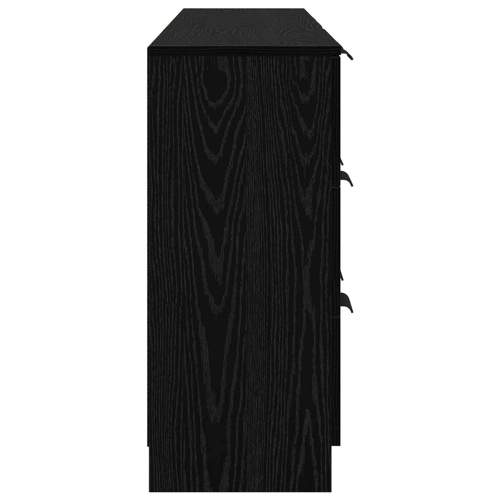 Sideboard 3 pcs Schwarz Eichen-Optik 181 x 30 x 70 cm