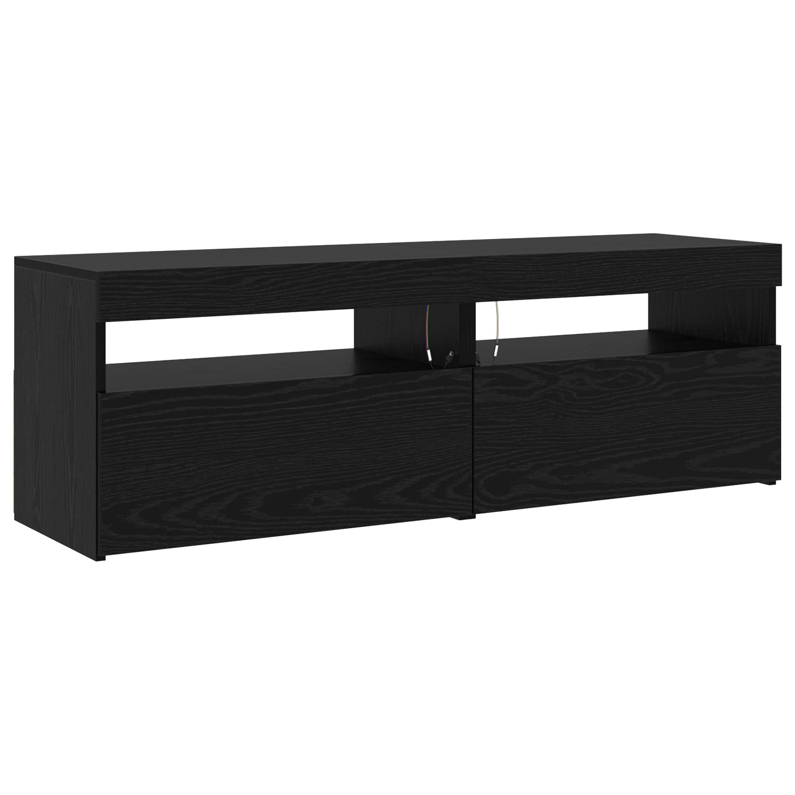 TV-Schrankset 3 pcs Schwarz Eichen-Optik 240 x 35 x 40 cm