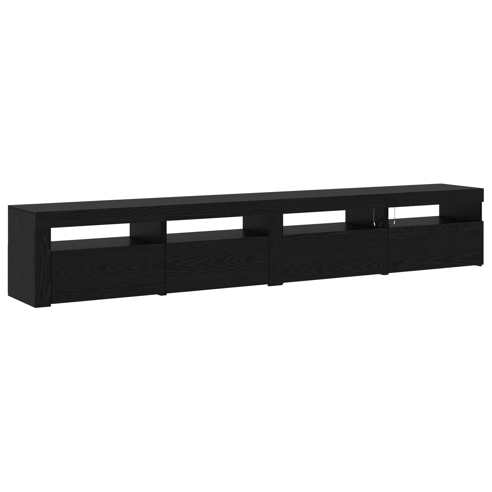TV-Schrankset 3 pcs Schwarz Eichen-Optik 240 x 35 x 40 cm