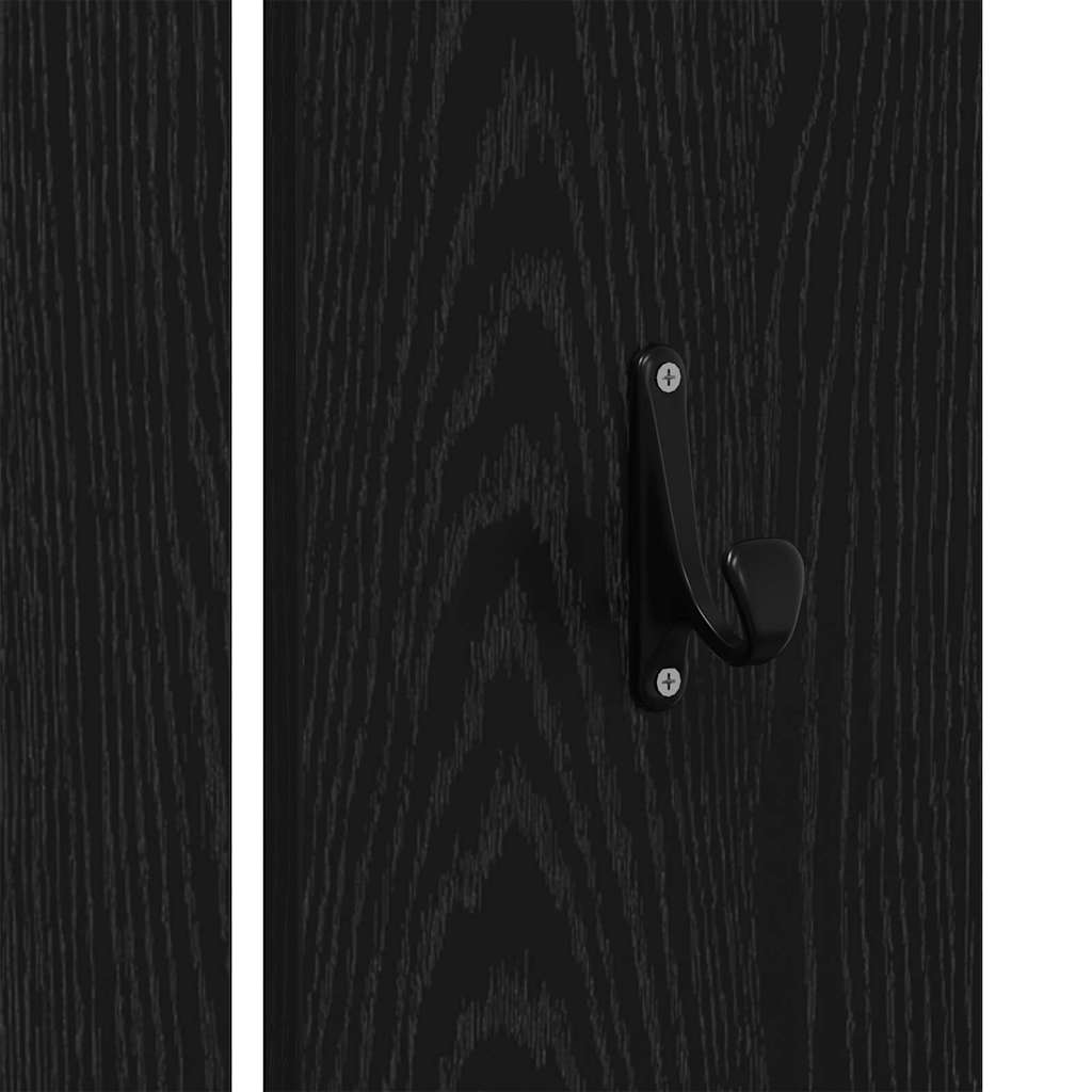 Flurmöbel-Set 3 pcs Schwarz Eichen-Optik 80 x 31 x 40 cm