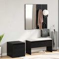Flurmöbel-Set 3 pcs Schwarz Eichen-Optik 80 x 31 x 40 cm