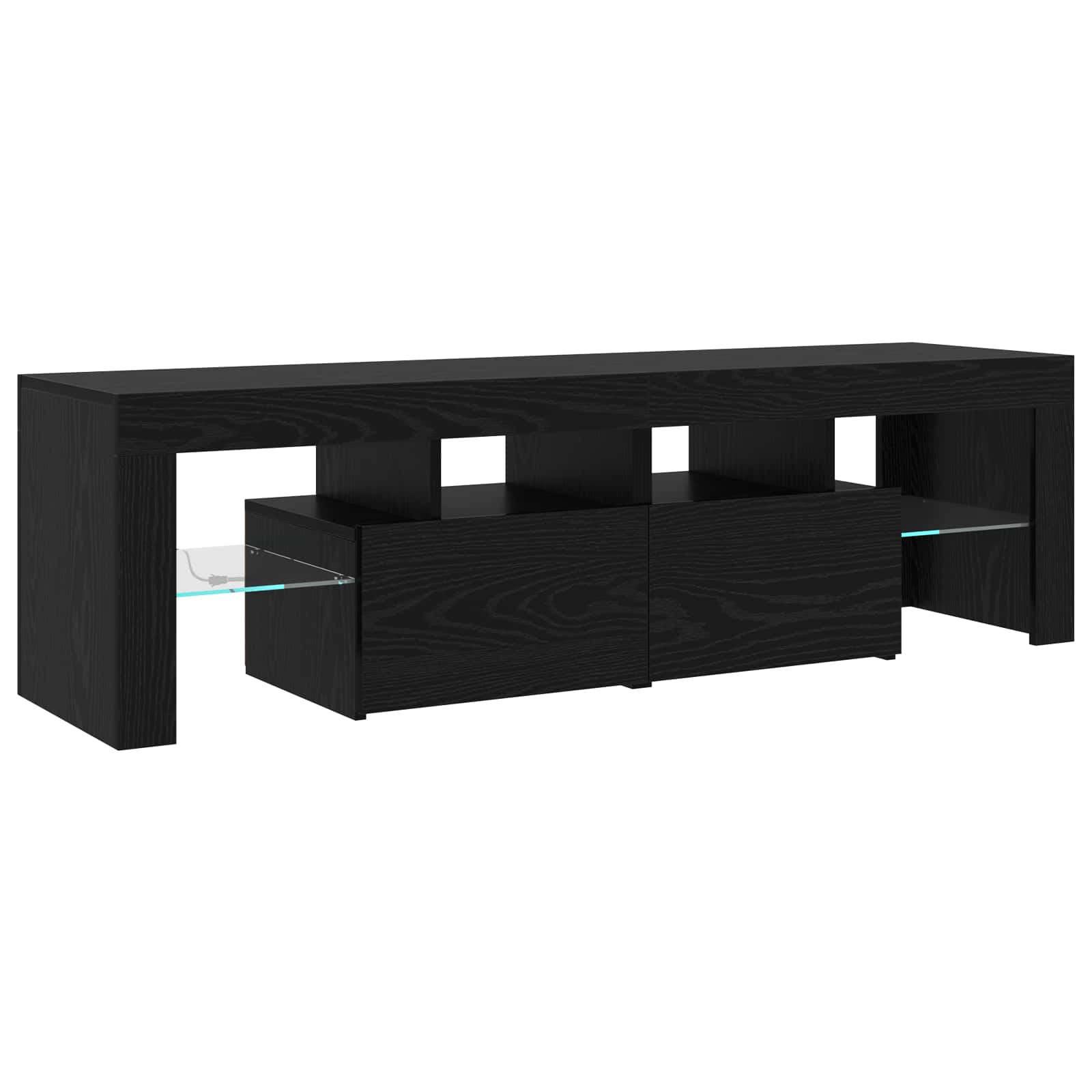 TV-Schränk 2 pcs Schwarz Eichen-Optik 230 x 36,5 x 40 cm