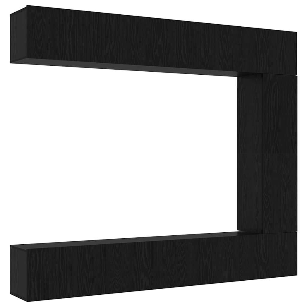 TV-Schrankset 5 pcs Schwarz Eichen-Optik Holzwerkstoff
