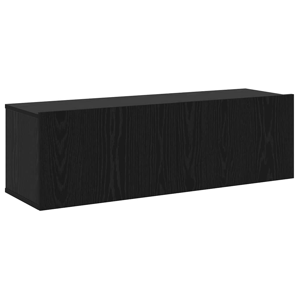 TV-Schrankset 6 pcs Schwarz Eichen-Optik Holzwerkstoff