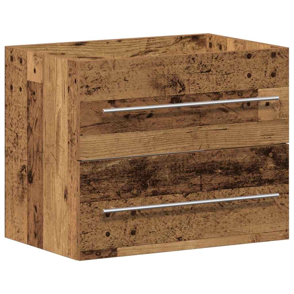 Waschbeckenschrank 2 pcs Altholz Engineered Holz und Keramik